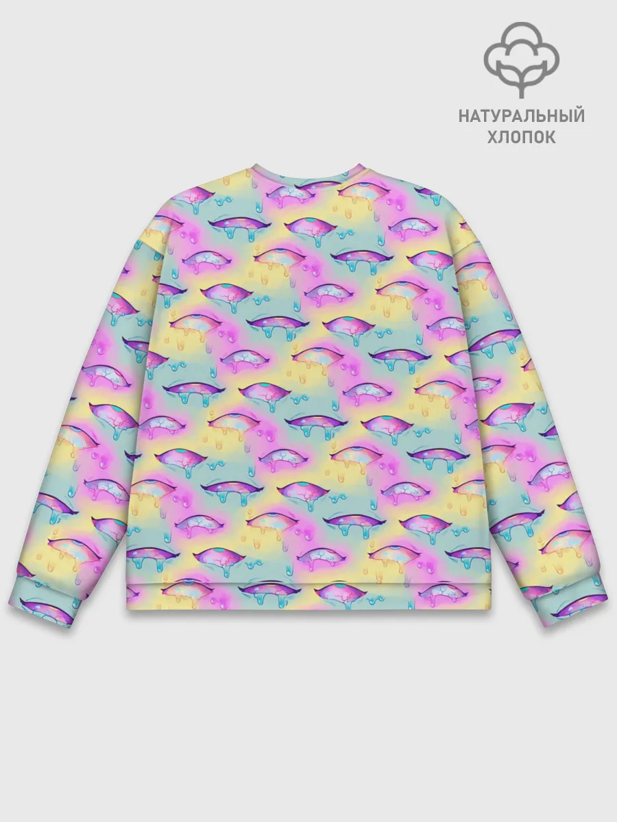 Мужской свитшот базовый / Влажные глазки | Ahegao Eyes