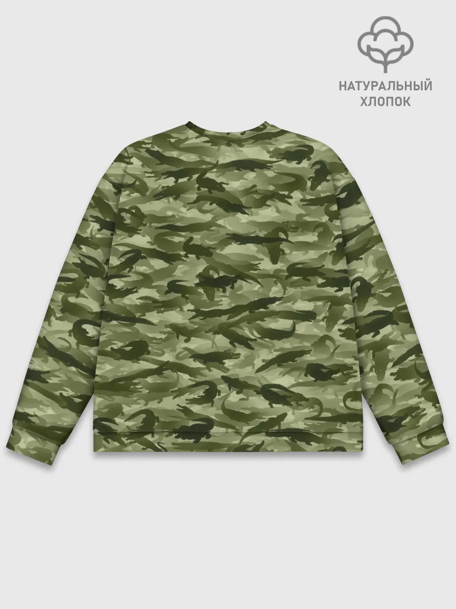 Мужской свитшот базовый / Камуфляж с крокодилами