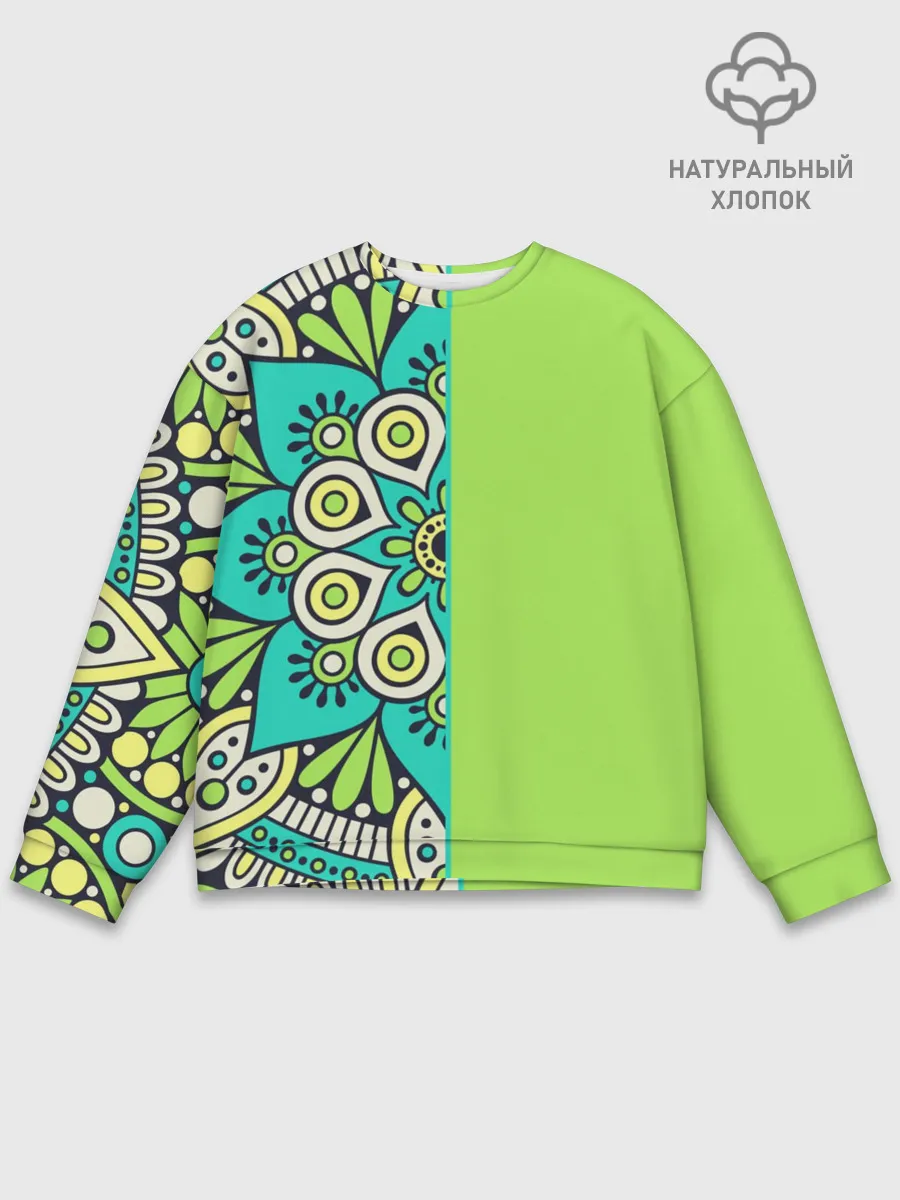 Мужской свитшот базовый / Медитация с мандалой