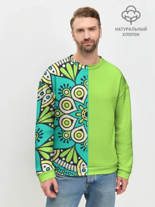 Мужской свитшот базовый / Медитация с мандалой