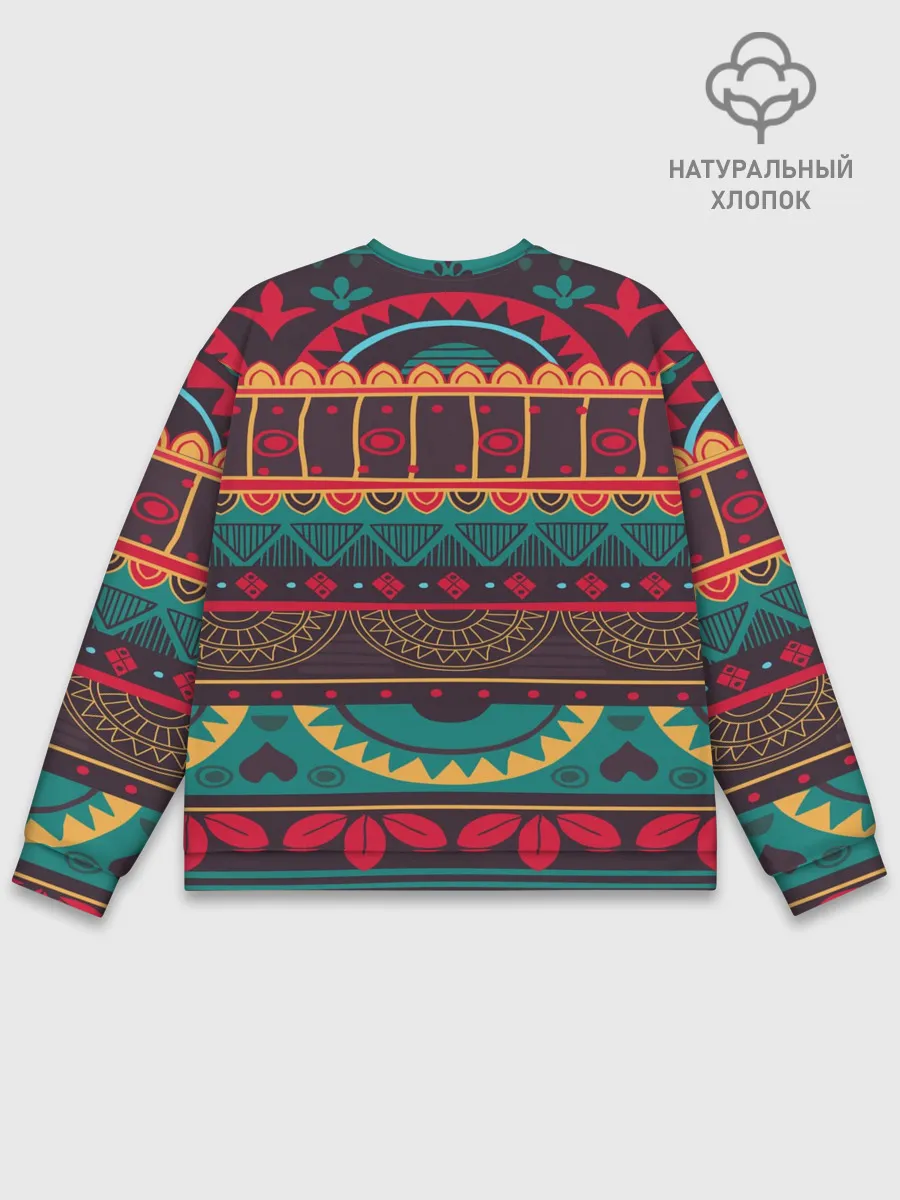 Мужской свитшот базовый / Мексиканский орнамент