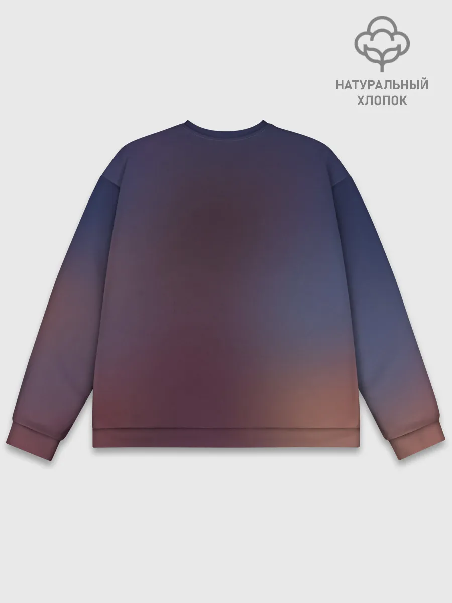 Мужской свитшот базовый / Konosuba с посохом