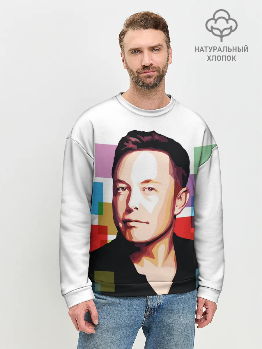 Мужской свитшот базовый / Илон Маск