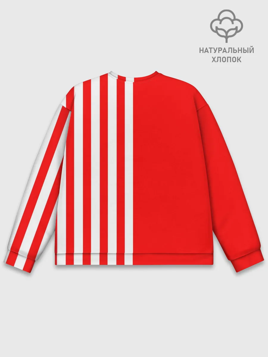 Мужской свитшот базовый / Красно-белый воин