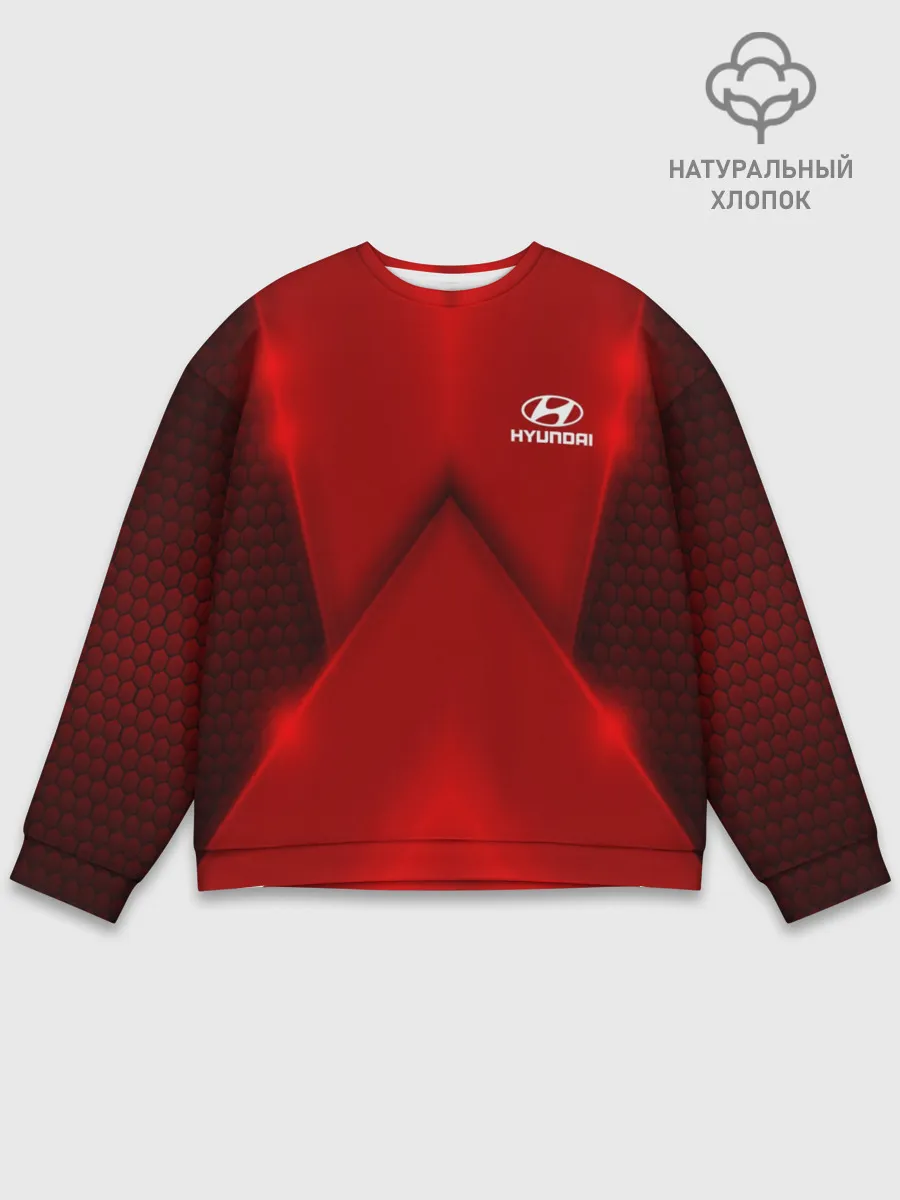 Мужской свитшот базовый / Hyundai car sport RED