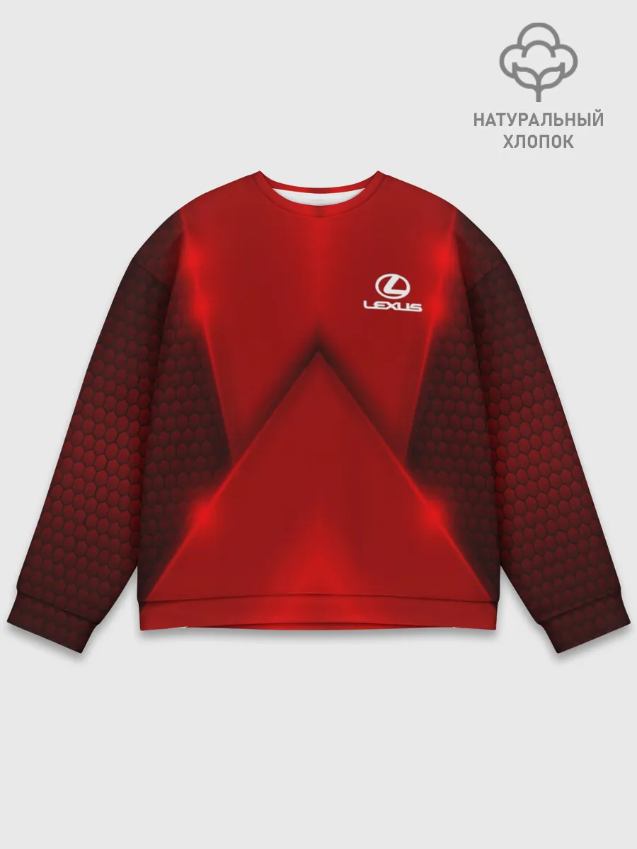 Мужской свитшот базовый / Lexus car sport RED