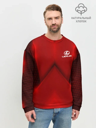 Мужской свитшот базовый / Lexus car sport RED