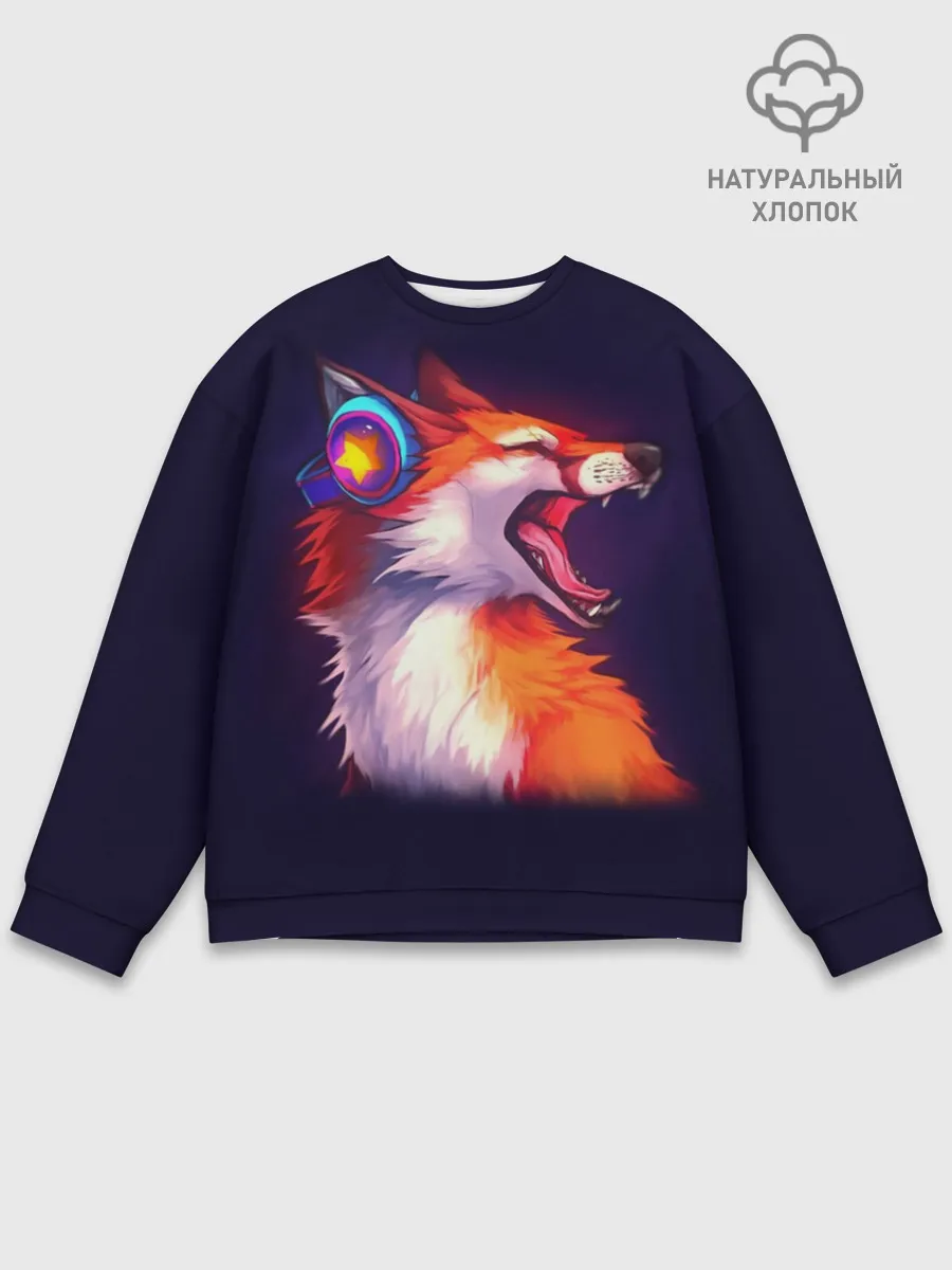 Мужской свитшот базовый / Лиса