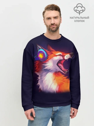 Мужской свитшот базовый / Лиса