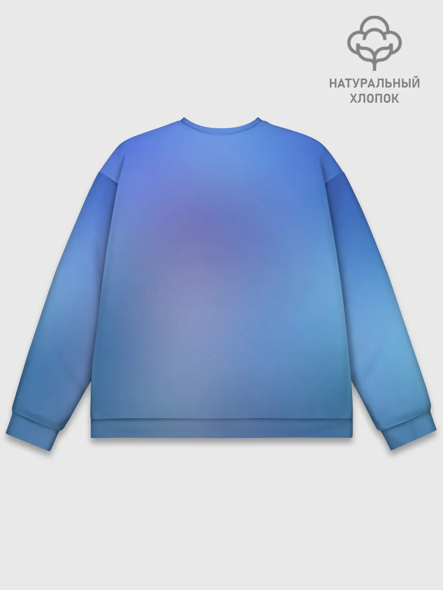 Мужской свитшот базовый / Miku на фоне космоса