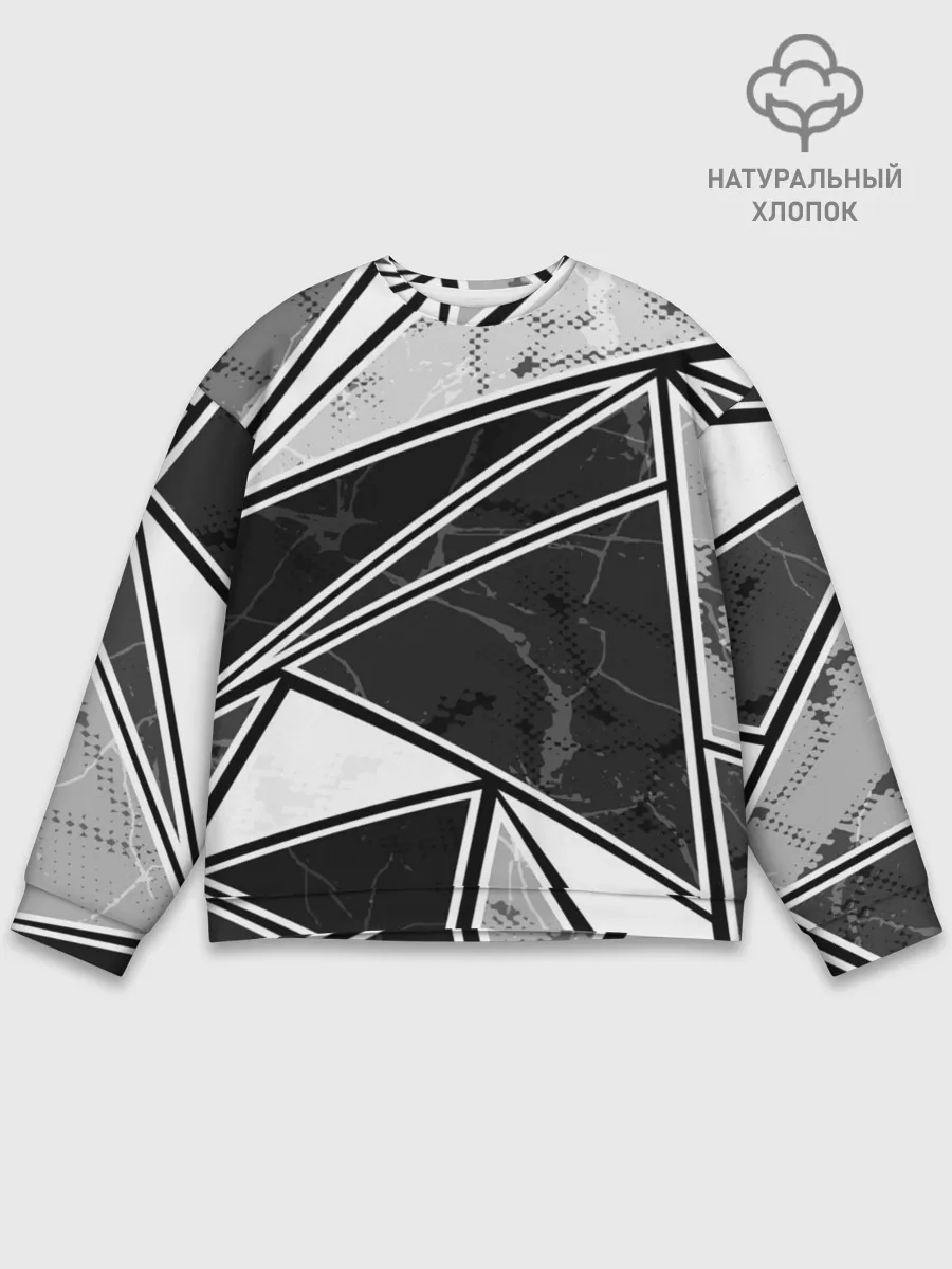 Мужской свитшот базовый / Спортивная геометрия