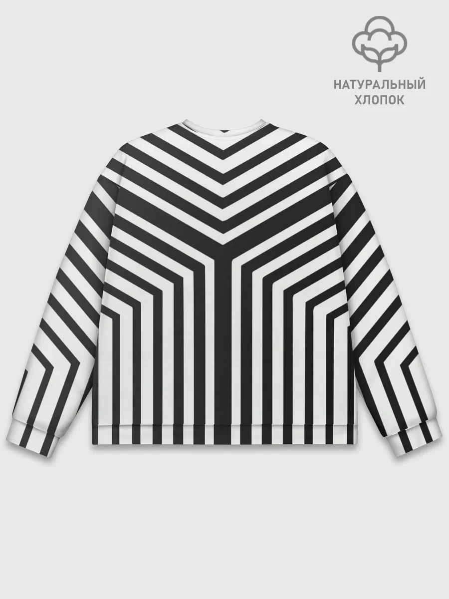 Мужской свитшот базовый / Кибер Зебра