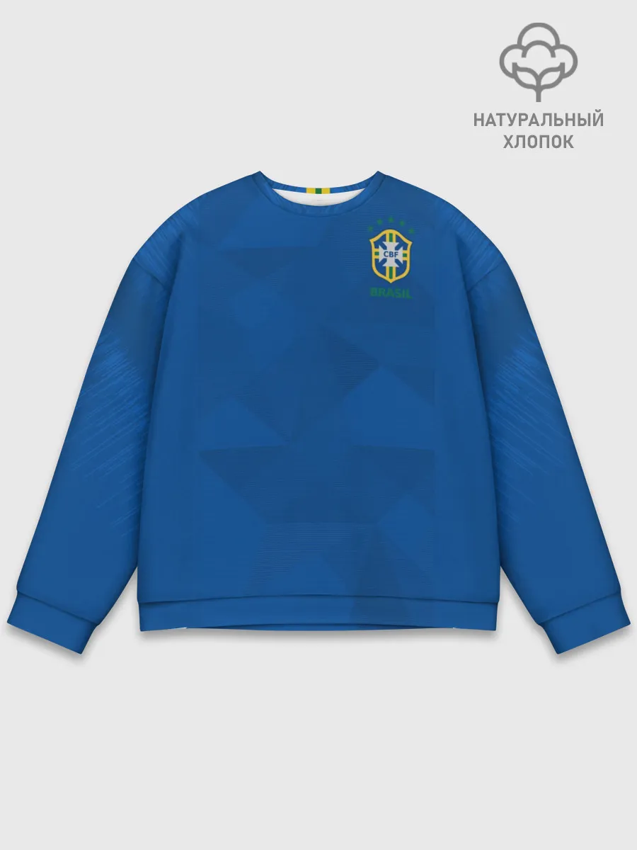 Мужской свитшот базовый / Бразилия 2018 гостевая