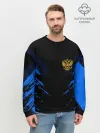 Мужской свитшот базовый / Russia-sport collection BLUE