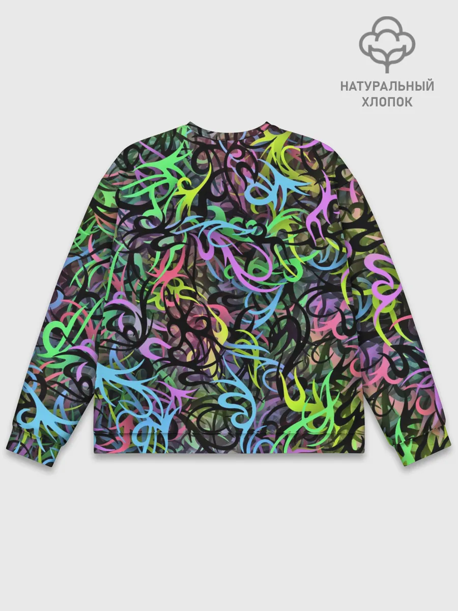 Мужской свитшот базовый / Абстрактный кот