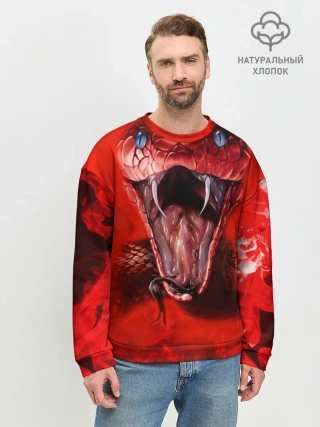 Мужской свитшот базовый / Red Snake