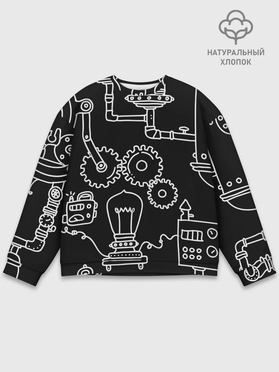 Мужской свитшот базовый / Стиль стимпанк