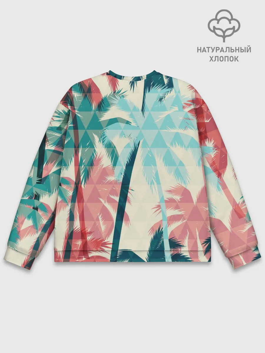 Мужской свитшот базовый / Абстракция Пальмы Текстура