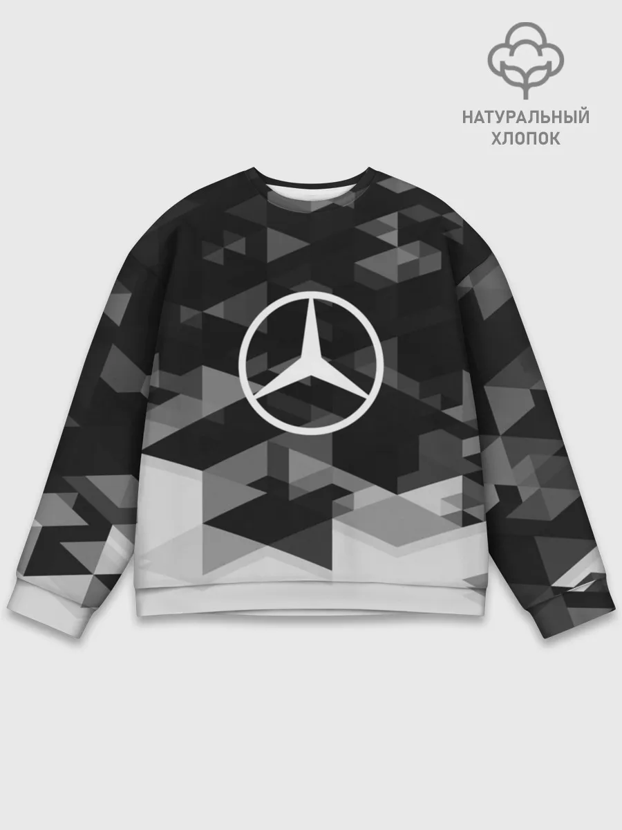 Мужской свитшот базовый / Mercedes sport geometry