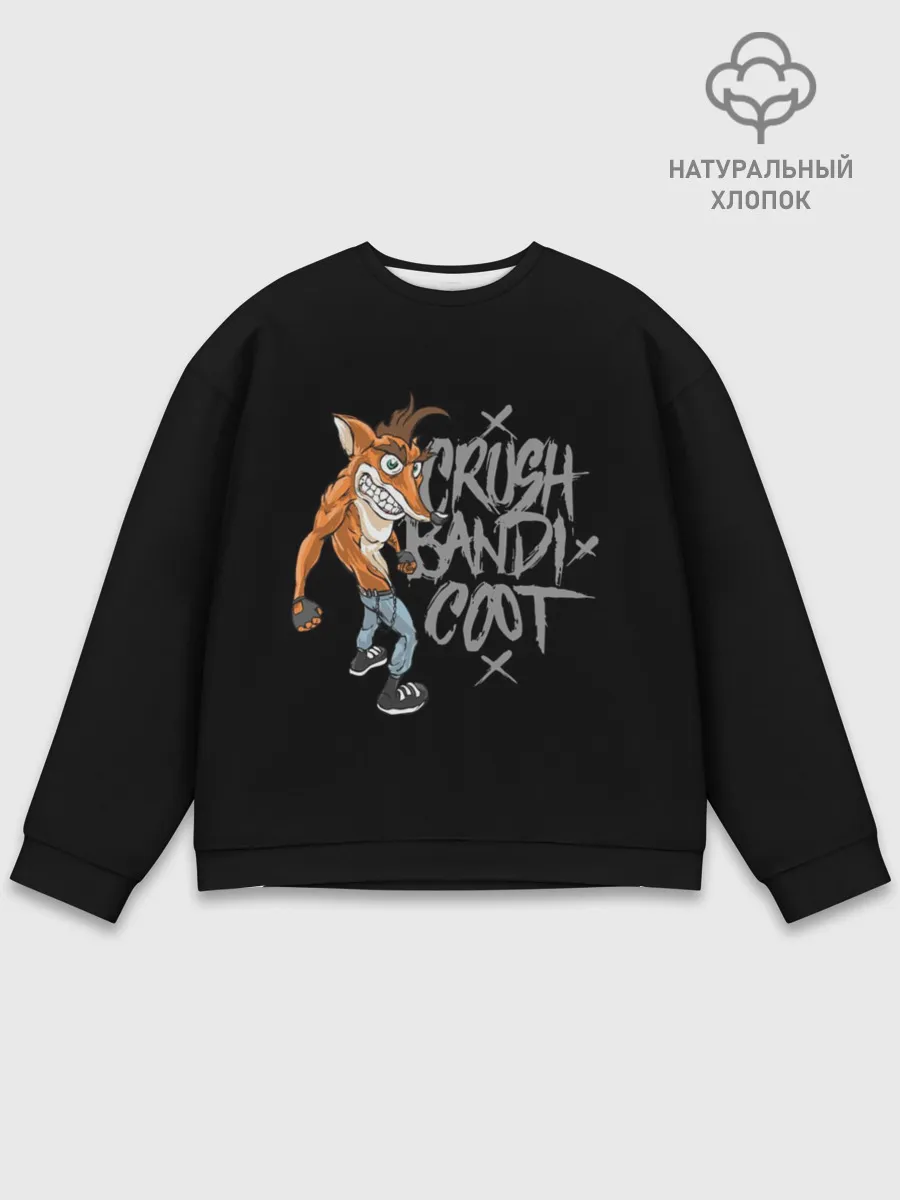Мужской свитшот базовый / Crush Bandicoot 3d