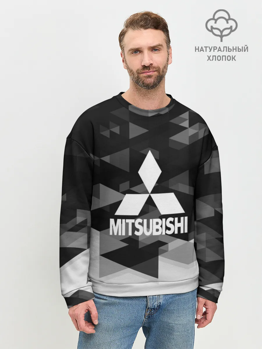 Мужской свитшот базовый / Mitsubishi sport geometry