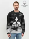 Мужской свитшот базовый / Mitsubishi sport geometry