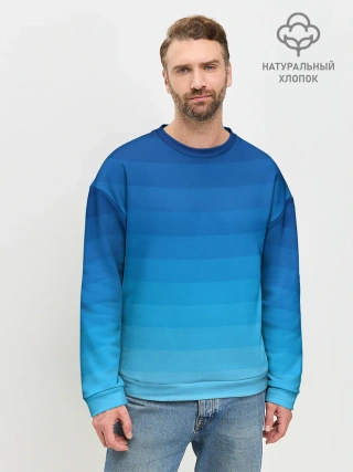 Мужской свитшот базовый / Синие полосы