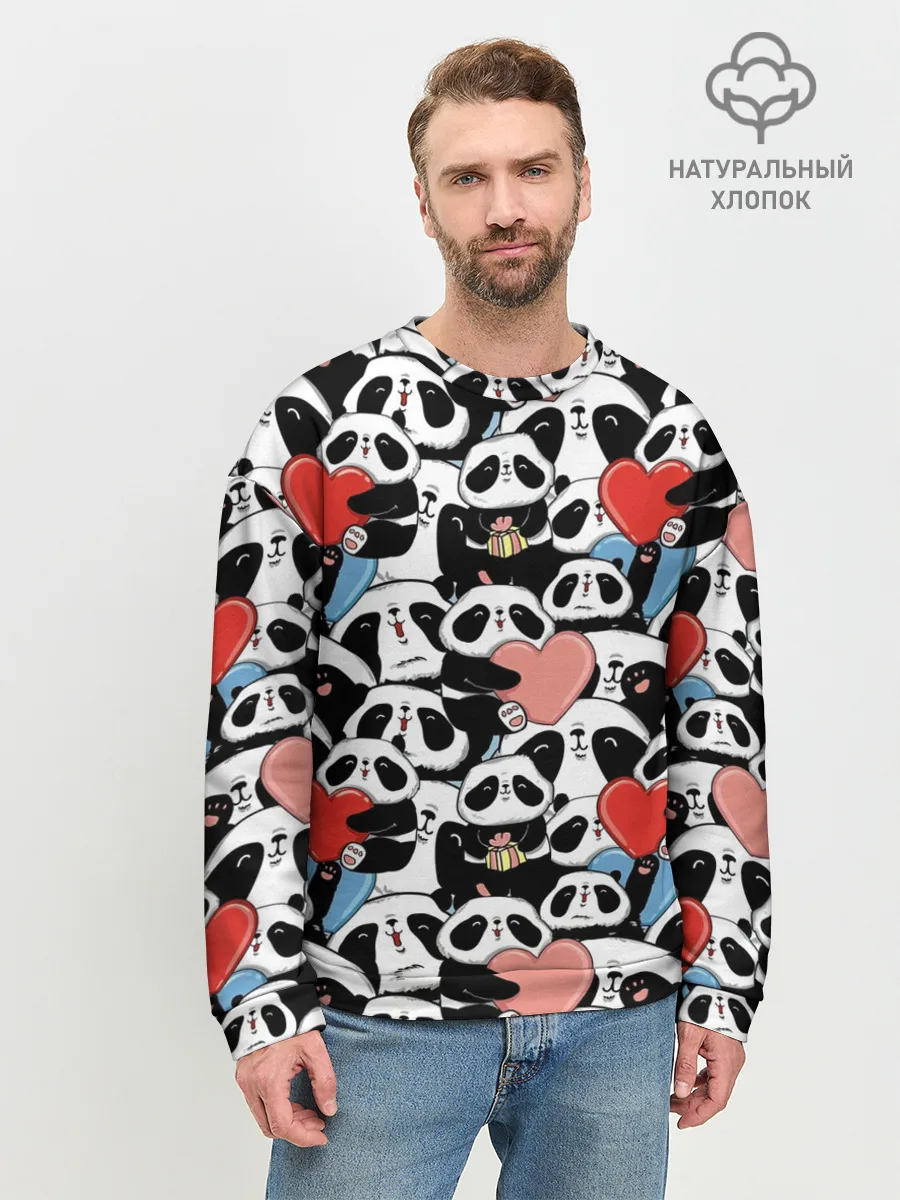 Мужской свитшот базовый / Funny Panda