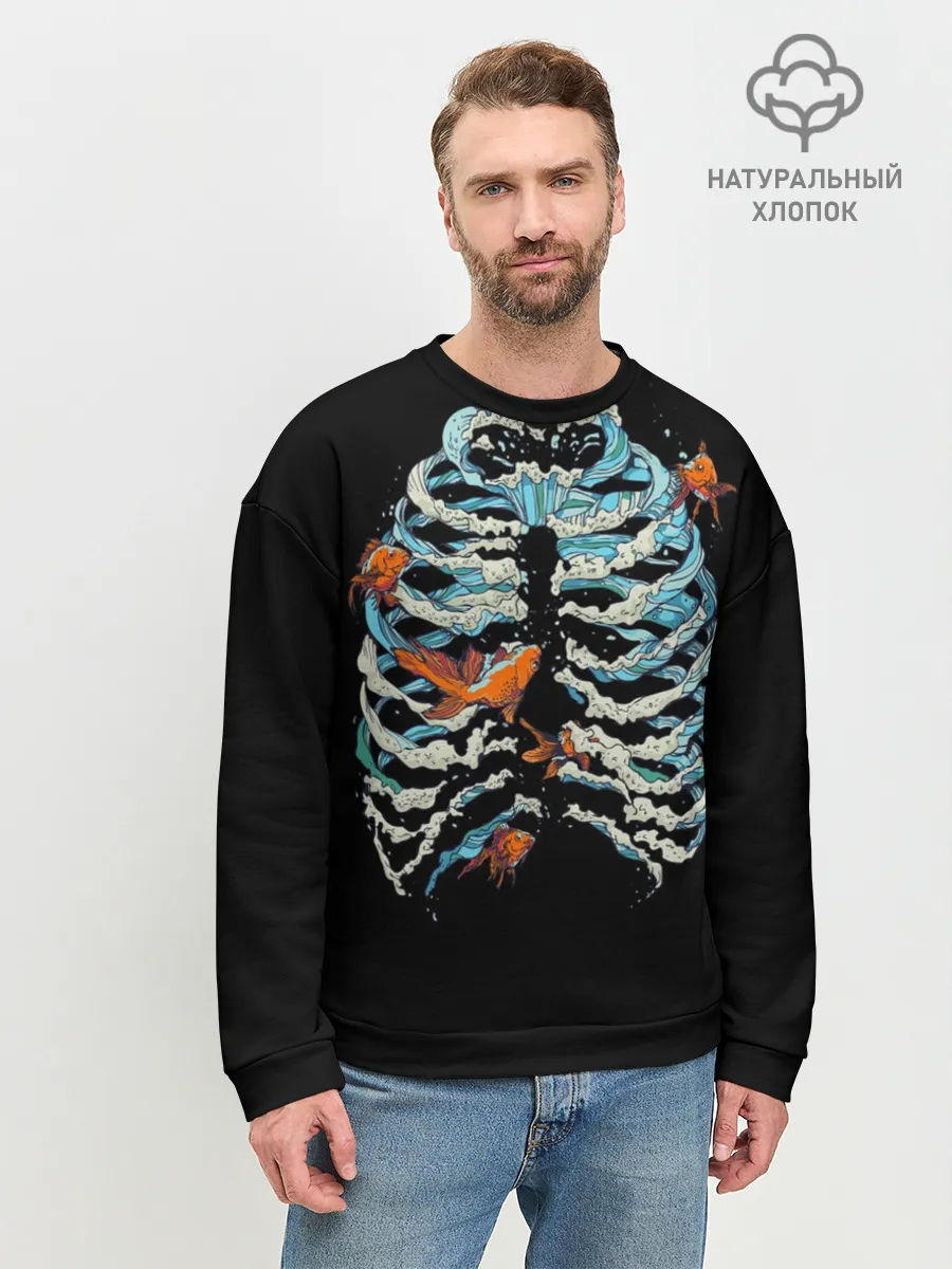 Мужской свитшот базовый / Ребра из Воды