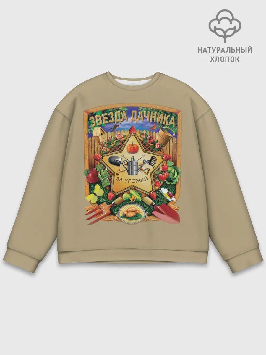Мужской свитшот базовый / Звезда дачника