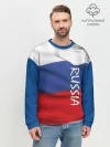 Мужской свитшот базовый / ФЛАГ РОССИИ.