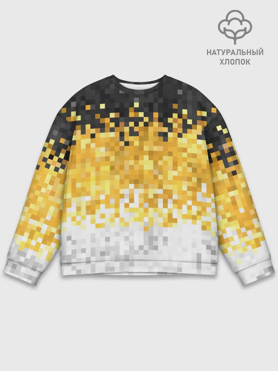 Мужской свитшот базовый / 1858 Имперский флаг пикселами