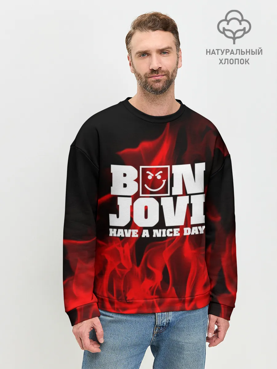 Мужской свитшот базовый / BON JOVI