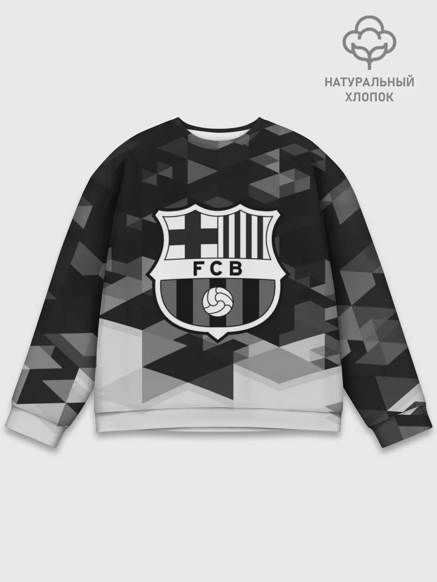 Мужской свитшот базовый / FC Barcelona sport geometry