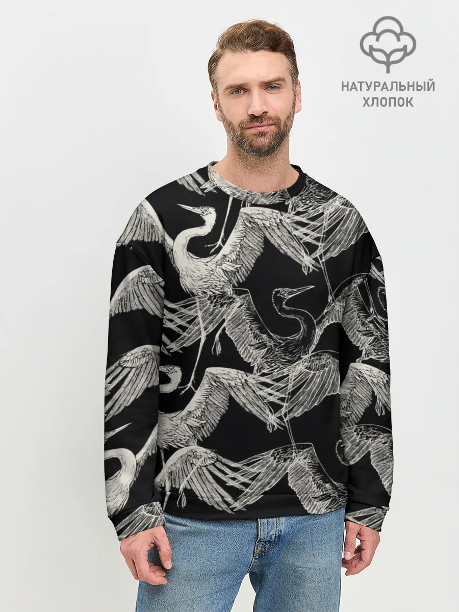 Мужской свитшот базовый / Белые Птицы