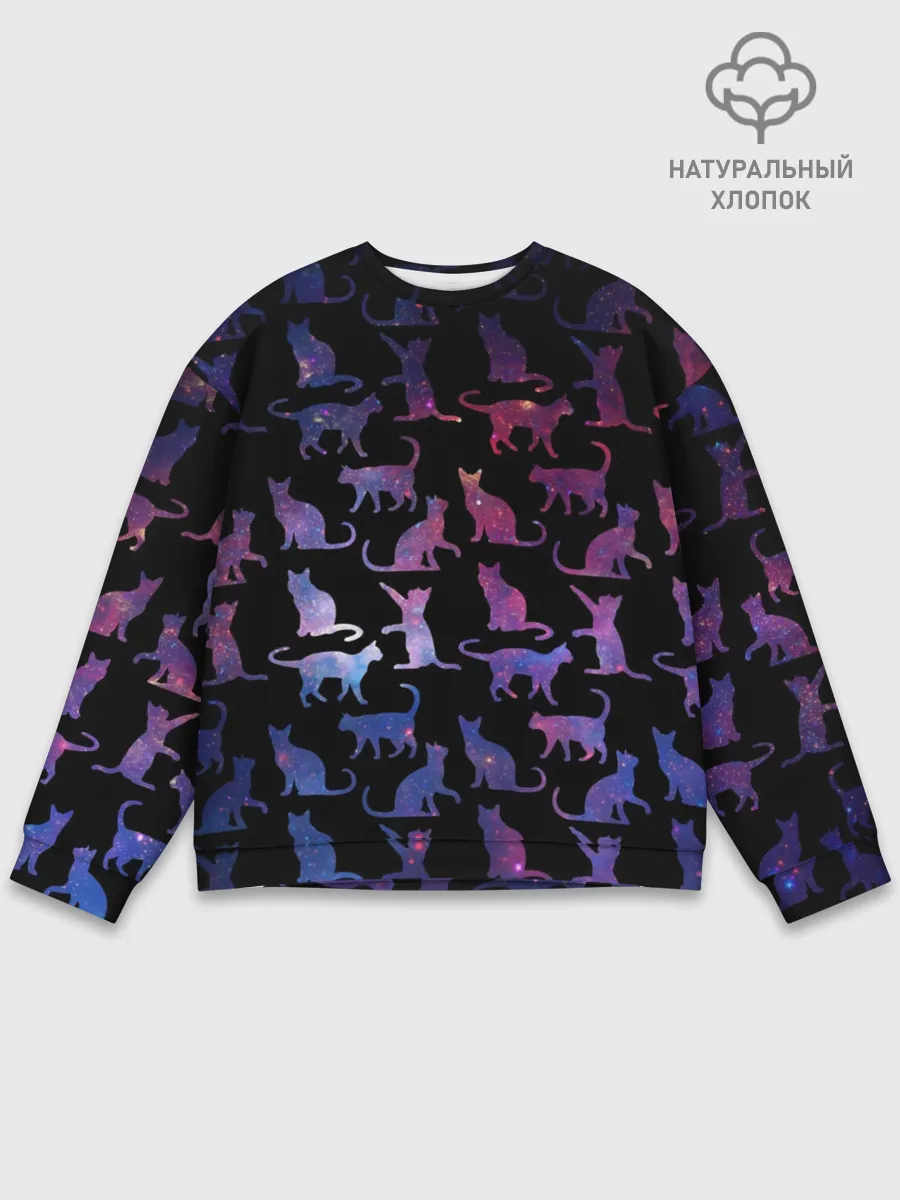 Мужской свитшот базовый / Космические Коты