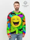 Мужской свитшот базовый / ВЕСЁЛЫЕ СМАЙЛИКИ.