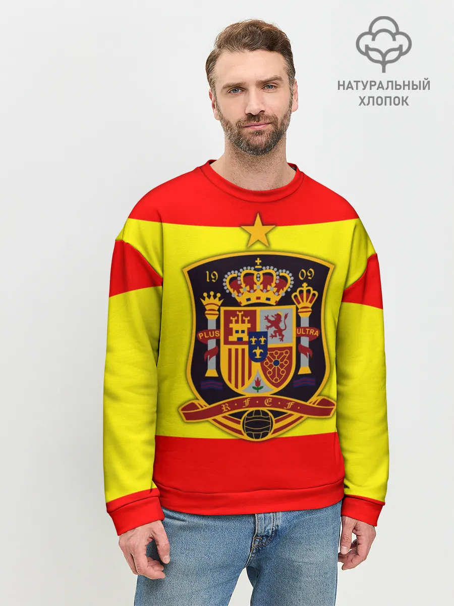 Мужской свитшот базовый / Сборная Испании флаг