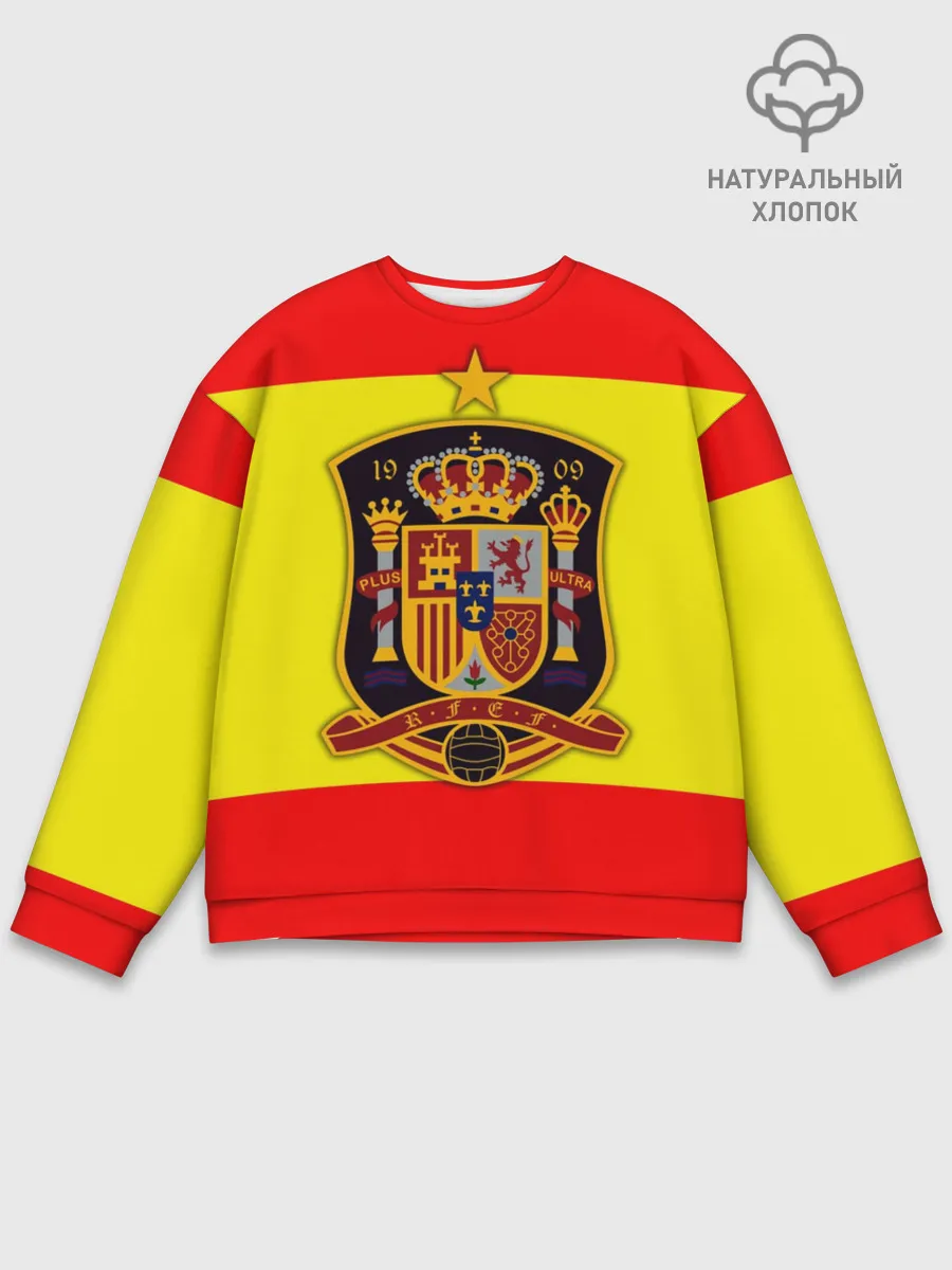 Мужской свитшот базовый / Сборная Испании флаг
