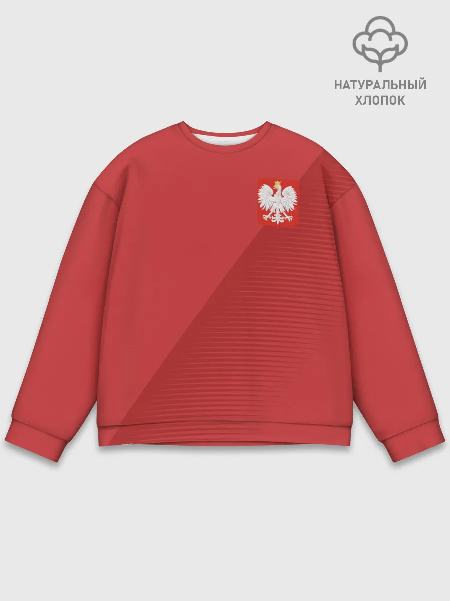 Мужской свитшот базовый / Польша форма гостевая 2018