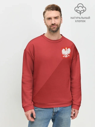 Мужской свитшот базовый / Польша форма гостевая 2018