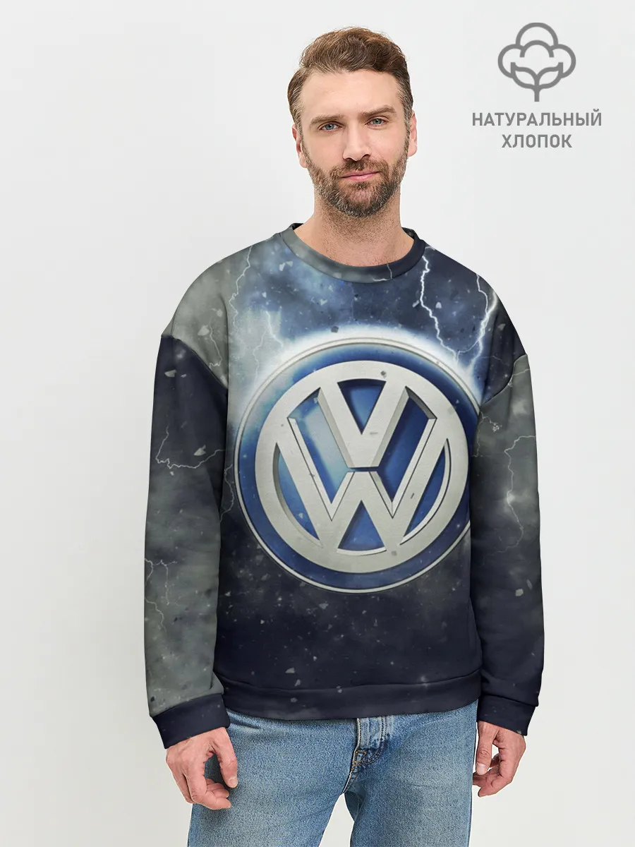 Мужской свитшот базовый / Логотип Wolksvagen