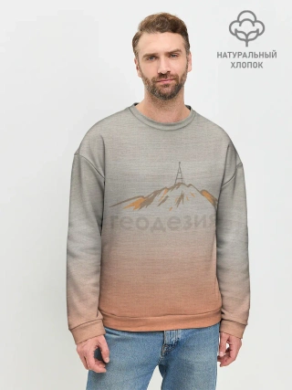 Мужской свитшот базовый / Геодезия тригопункт