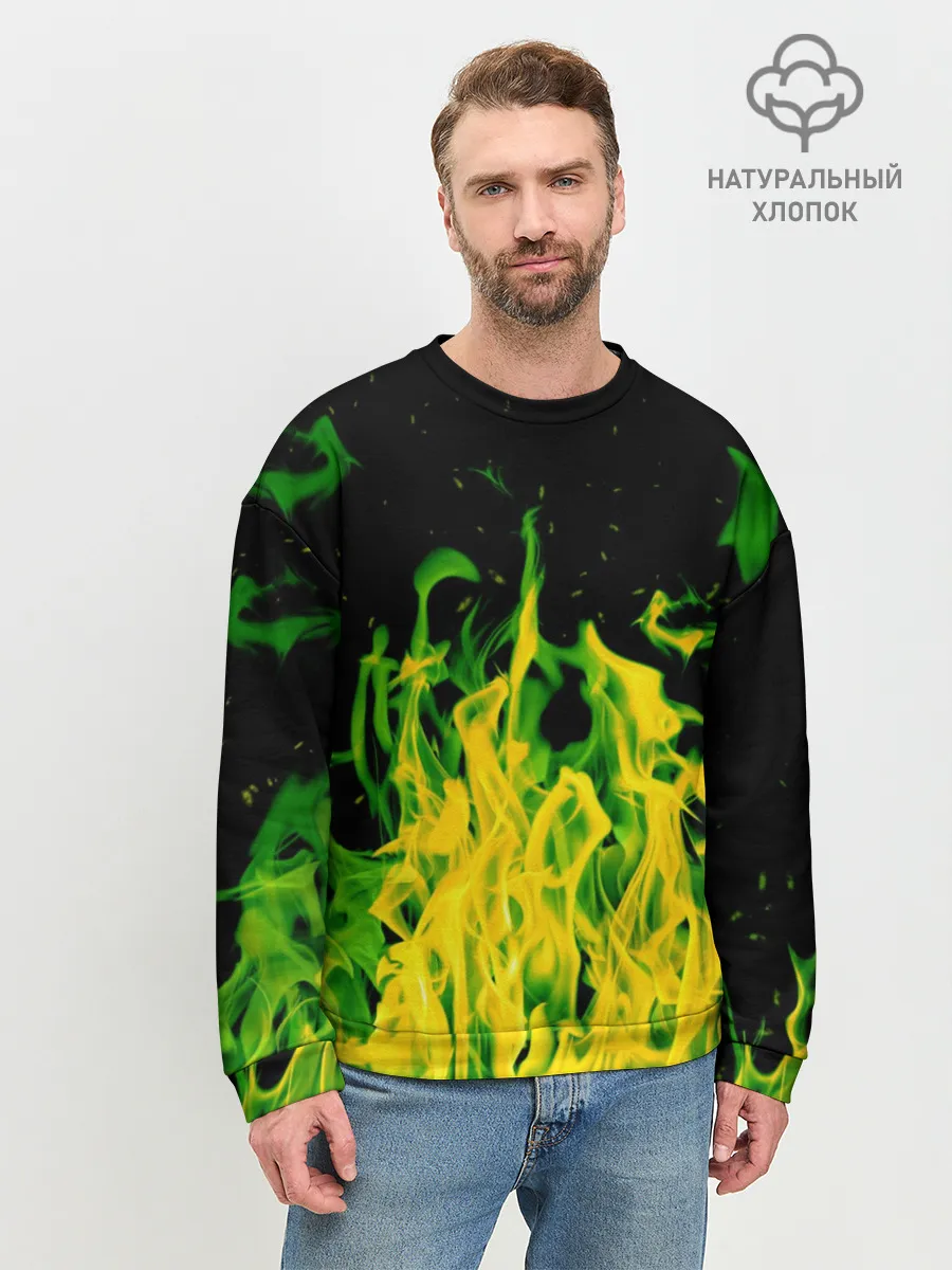 Мужской свитшот базовый / Дикий огонь