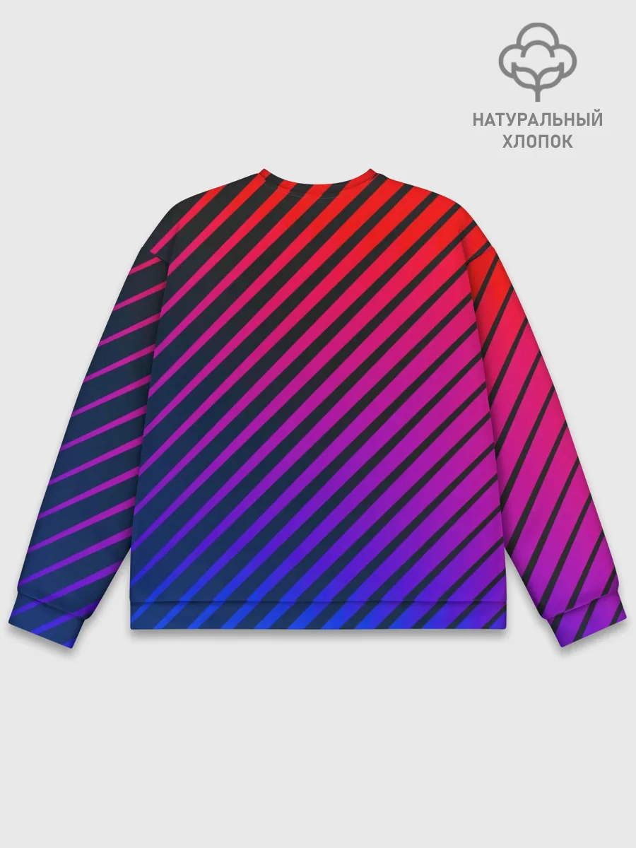 Мужской свитшот базовый / Градиентные линии