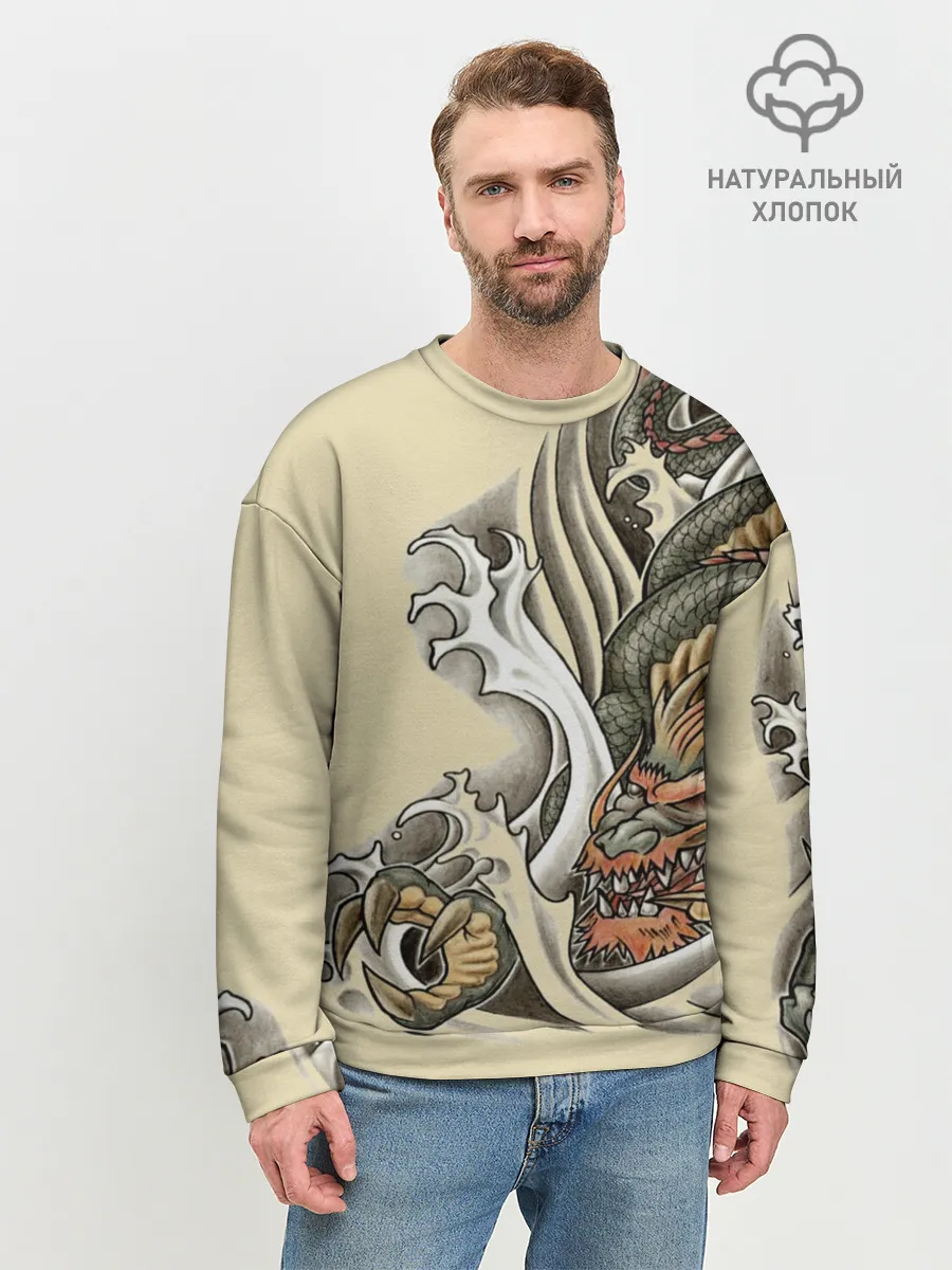 Мужской свитшот базовый / Восточный дракон