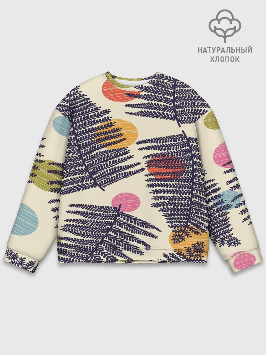 Мужской свитшот базовый / Тропики паттерн
