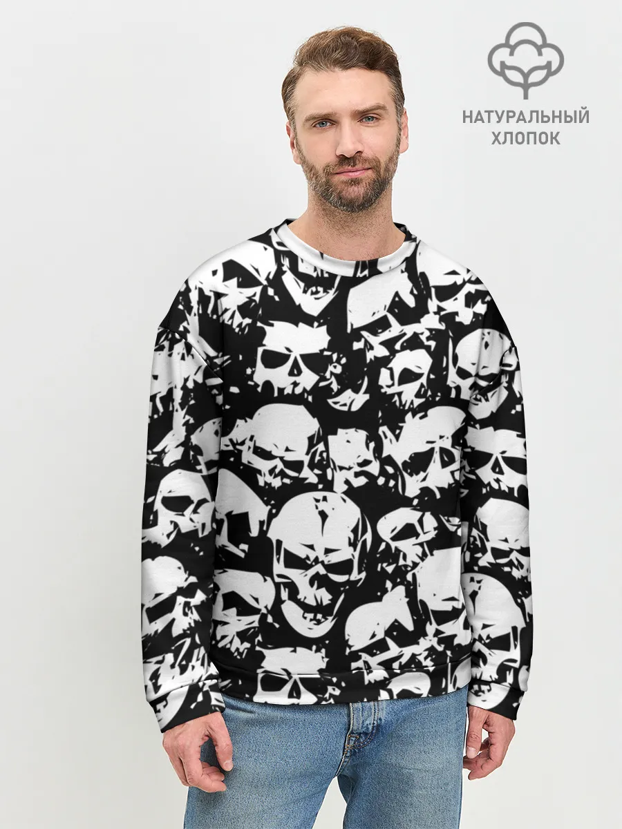 Мужской свитшот базовый / черепа