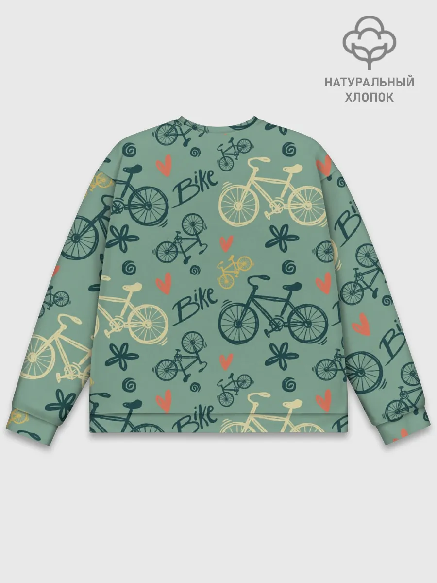 Мужской свитшот базовый / Велосипед Текстура