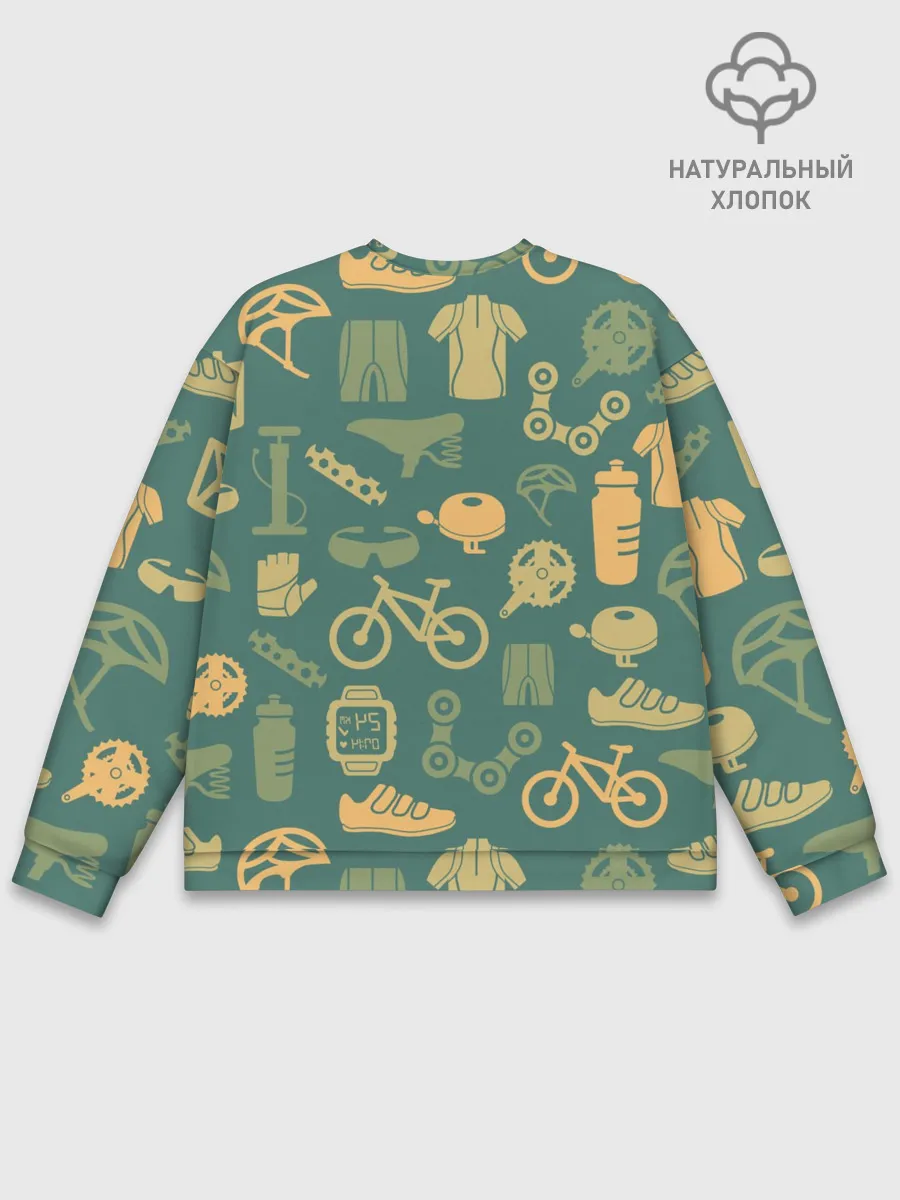 Мужской свитшот базовый / Велосипед Текстура